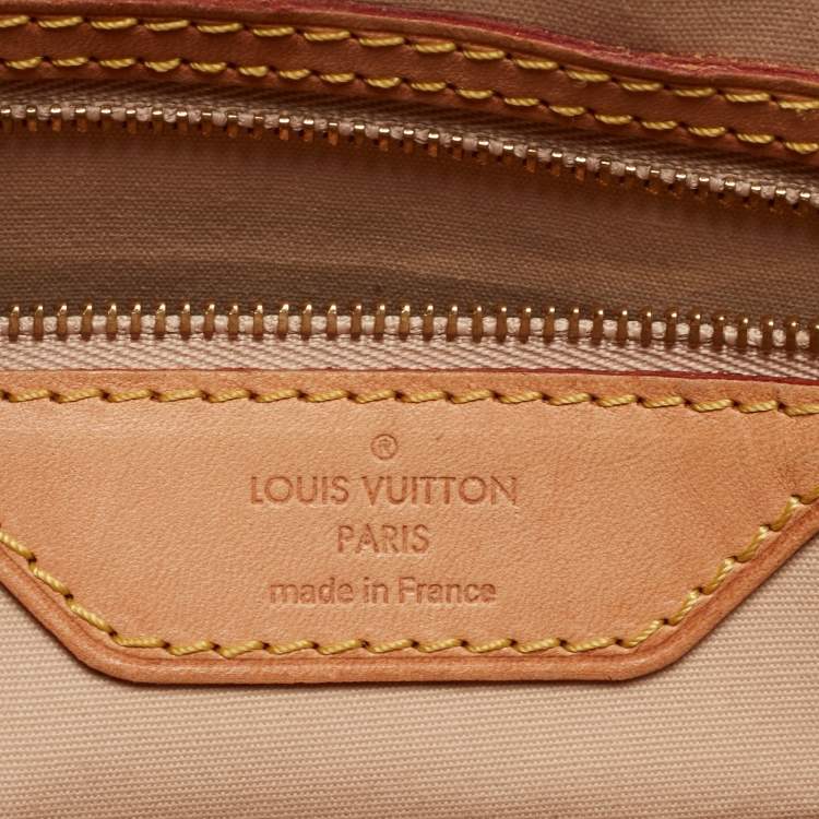 Pre Owned Louis Vuitton Citrine Monogram Vernis Brea MM Bag