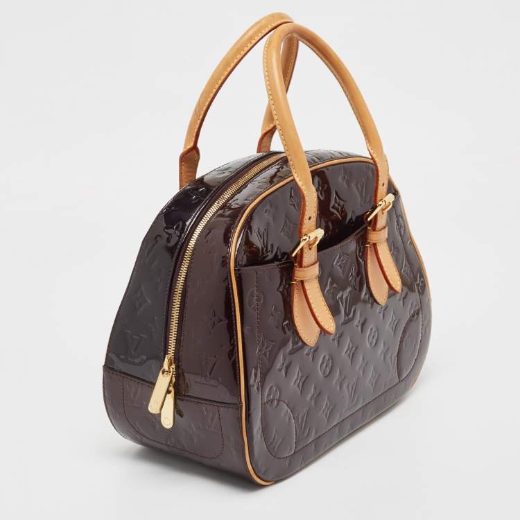 Pre Owned Louis Vuitton Amarante Monogram Vernis Summit Drive Bag