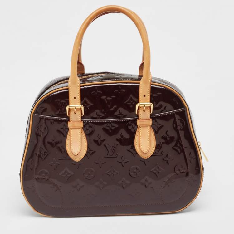Pre Owned Louis Vuitton Amarante Monogram Vernis Summit Drive Bag