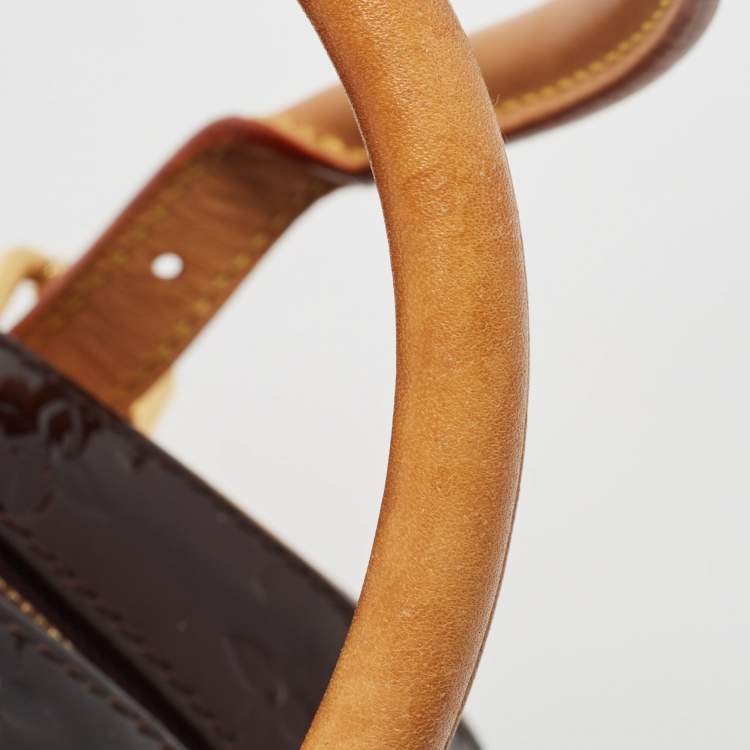Pre Owned Louis Vuitton Amarante Monogram Vernis Summit Drive Bag