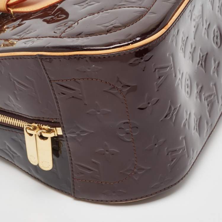 Pre Owned Louis Vuitton Amarante Monogram Vernis Summit Drive Bag