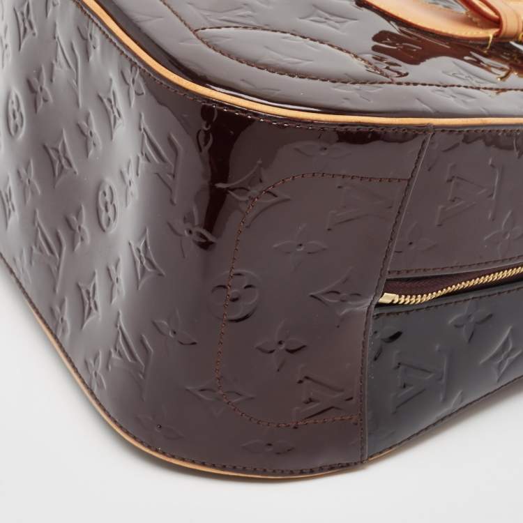 Pre Owned Louis Vuitton Amarante Monogram Vernis Summit Drive Bag