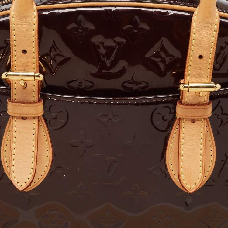 Pre Owned Louis Vuitton Amarante Monogram Vernis Summit Drive Bag