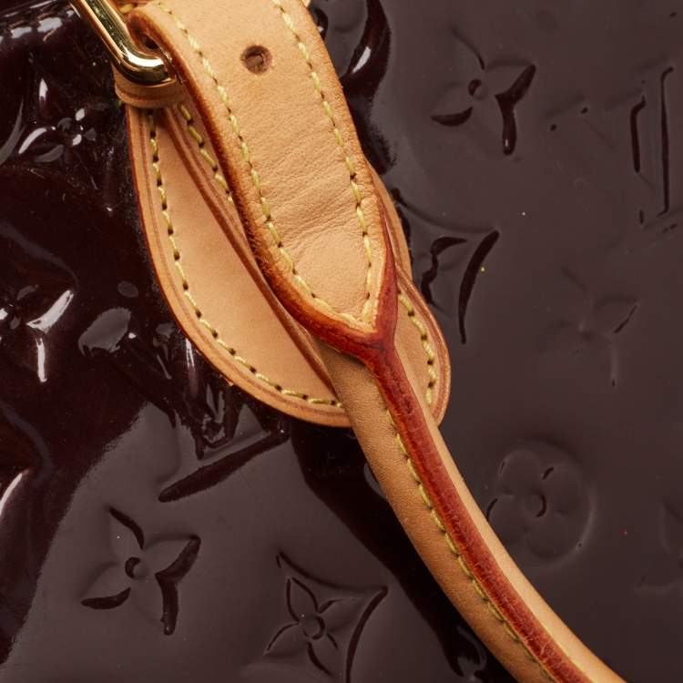 Pre Owned Louis Vuitton Amarante Monogram Vernis Summit Drive Bag
