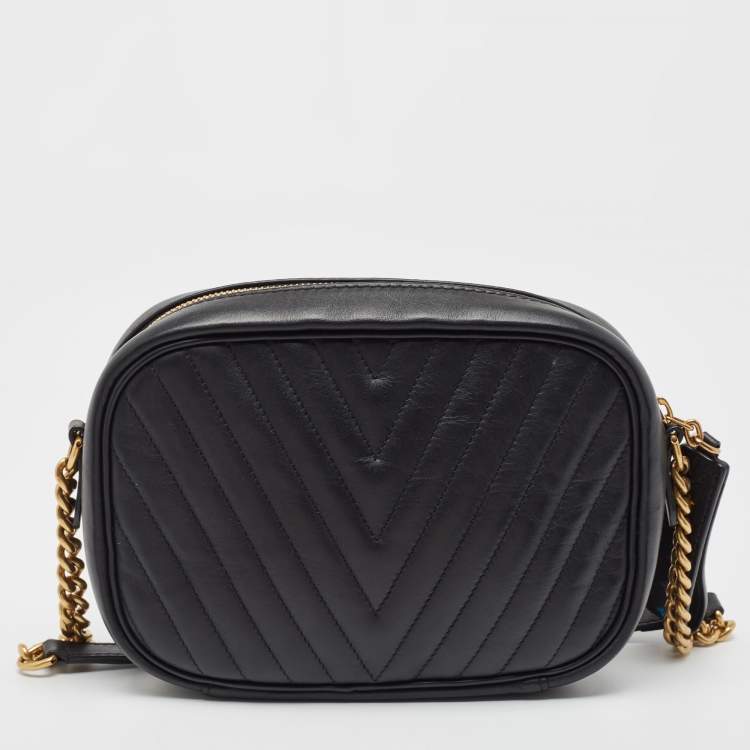 Pre Owned Louis Vuitton Black Leather New Wave Camera Bag