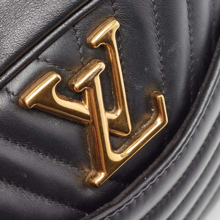 Pre Owned Louis Vuitton Black Leather New Wave Camera Bag
