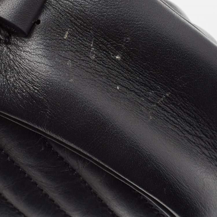 Pre Owned Louis Vuitton Black Leather New Wave Camera Bag