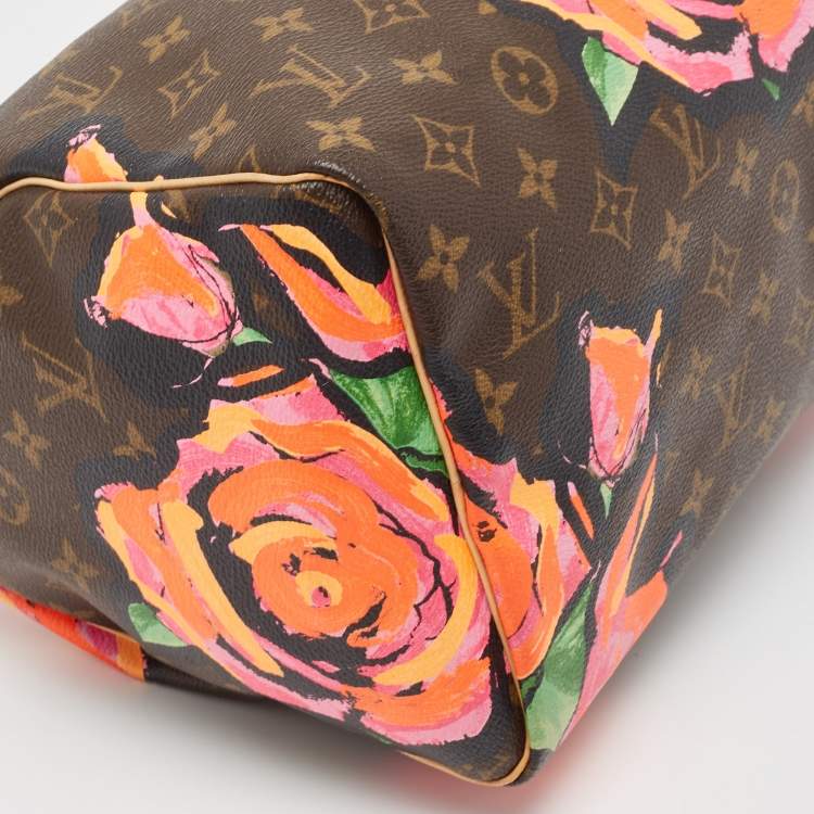 Pre Owned Louis Vuitton Multicolor Monogram Canvas Limited Edition Stephen Sprouse Roses Speedy 30 Bag