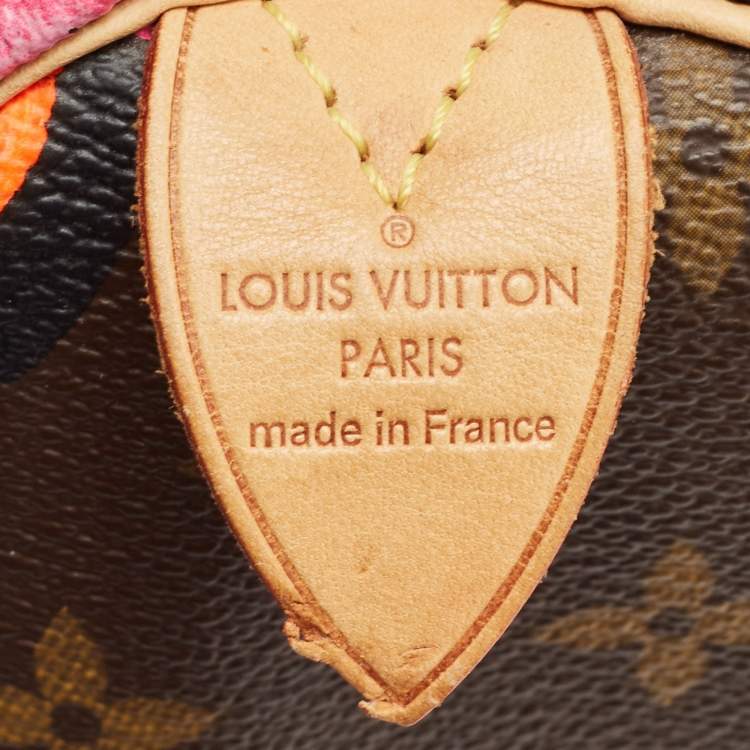 Pre Owned Louis Vuitton Multicolor Monogram Canvas Limited Edition Stephen Sprouse Roses Speedy 30 Bag