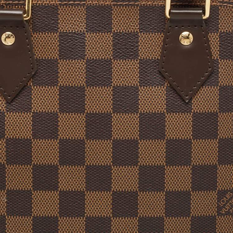 Pre Owned Louis Vuitton Brown Damier Ebene Canvas Alma PM Handbag