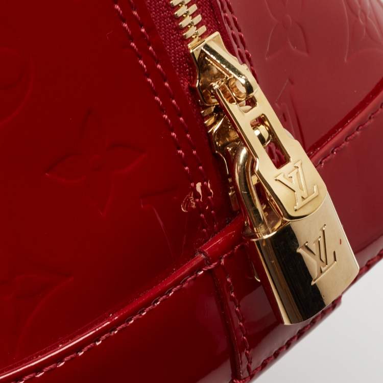 مملوكة مسبقًا Louis Vuitton Red Monogram Vernis Alma GM
