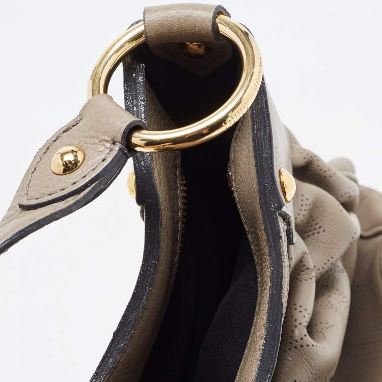 Pre Owned Louis Vuitton Grey Monogram Mahina Leather Solar PM Bag