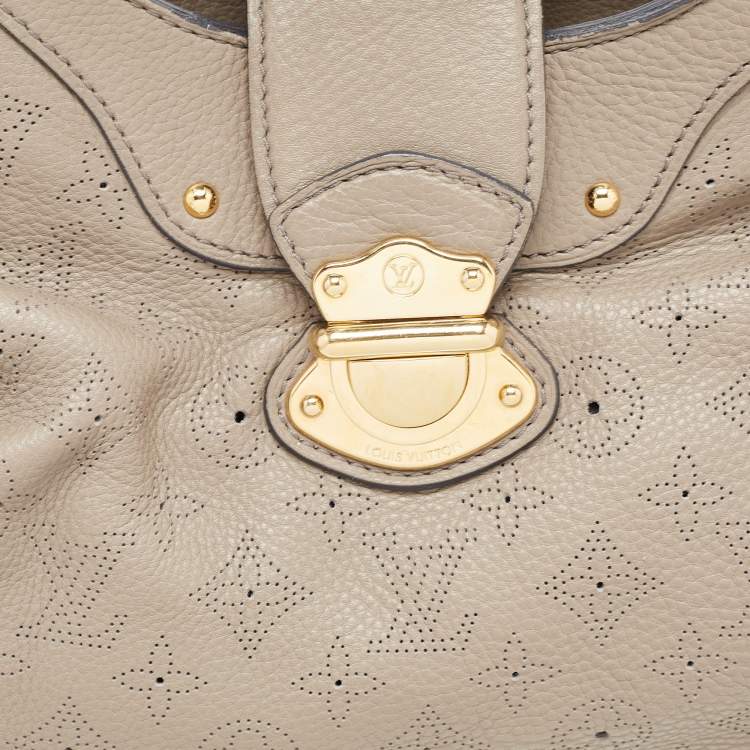 Pre Owned Louis Vuitton Grey Monogram Mahina Leather Solar PM Bag