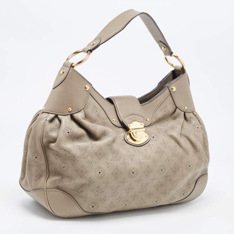 Pre Owned Louis Vuitton Grey Monogram Mahina Leather Solar PM Bag