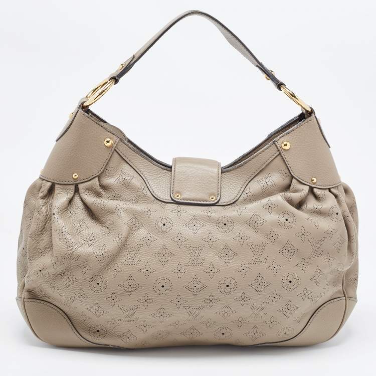 Pre Owned Louis Vuitton Grey Monogram Mahina Leather Solar PM Bag