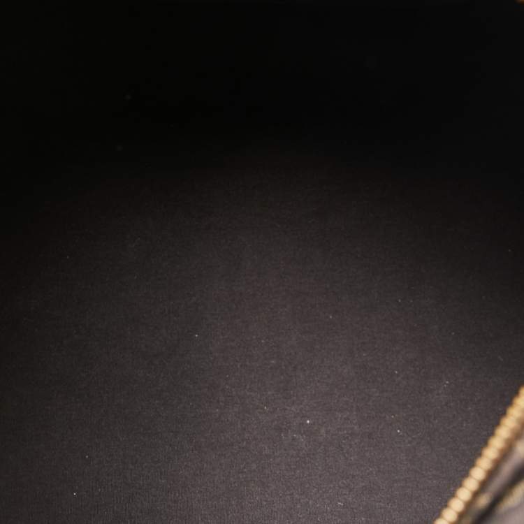 Pre Owned Louis Vuitton Fusain Monogram Mini Lin Canvas Speedy 30 Bag
