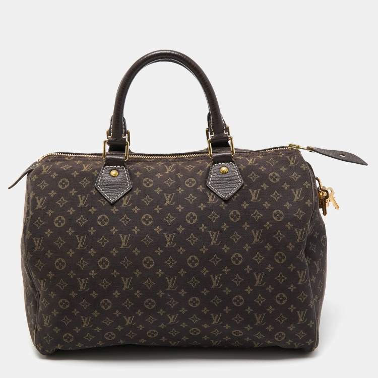 Louis Vuitton Fusain Monogram Mini Lin Canvas Speedy Bag Louis Vuitton The Luxury Closet