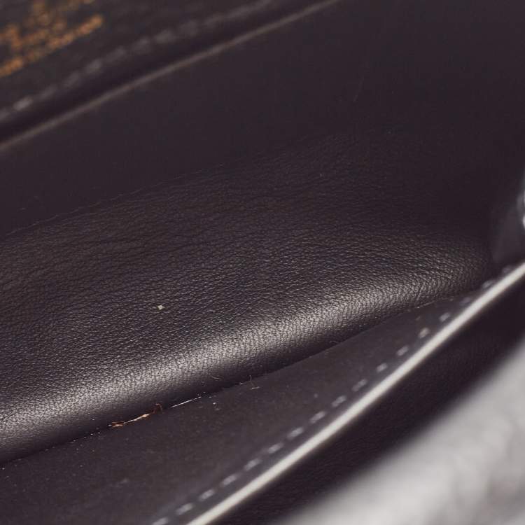 Pre Owned Louis Vuitton Black Leather Mini Capucines Bag