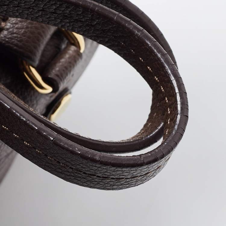 Pre Owned Louis Vuitton Brown Earth Monogram Empreinte Leather Lumineuse PM Bag