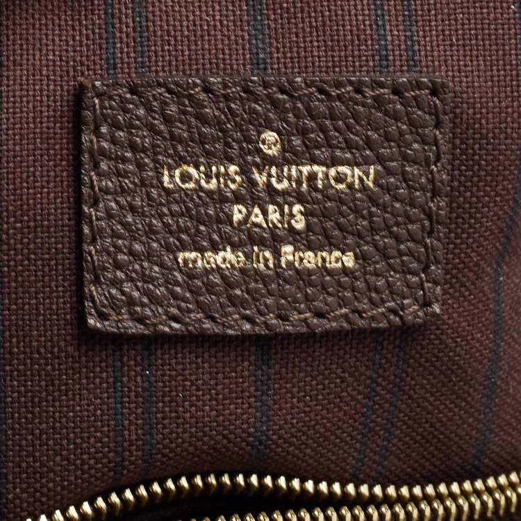 Pre Owned Louis Vuitton Brown Earth Monogram Empreinte Leather Lumineuse PM Bag