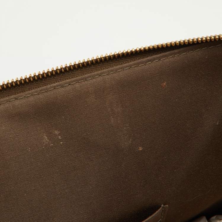 Pre Owned Louis Vuitton Vert Bronze Monogram Vernis Bellevue GM Bag