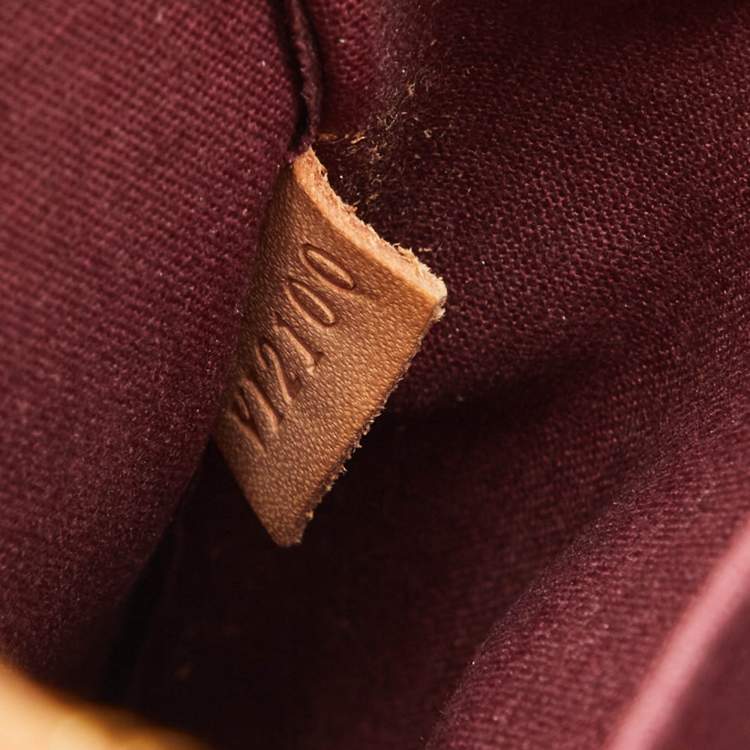 Pre Owned Louis Vuitton Amarante Monogram Vernis Brea MM Bag