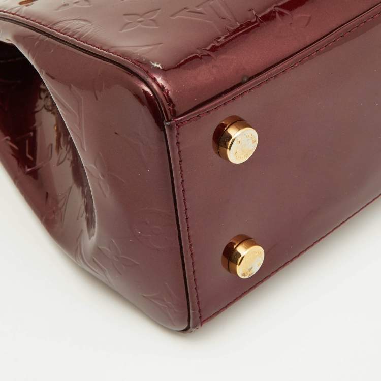 Pre Owned Louis Vuitton Amarante Monogram Vernis Brea MM Bag