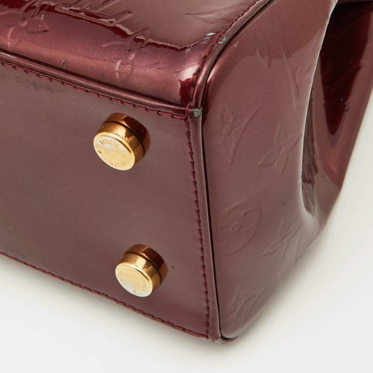 Pre Owned Louis Vuitton Amarante Monogram Vernis Brea MM Bag