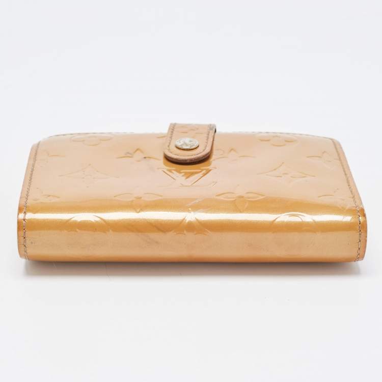 Pre Owned Louis Vuitton Noisette Monogram Vernis Portefeuille Viennois Wallet