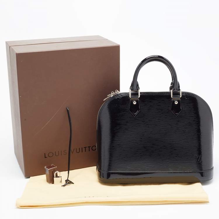 Pre Owned Louis Vuitton Black Electric Epi Leather Alma PM Bag