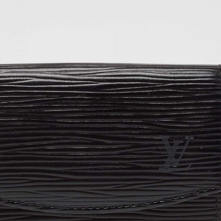 Pre Owned Louis Vuitton Black Epi Leather Business Card Holder