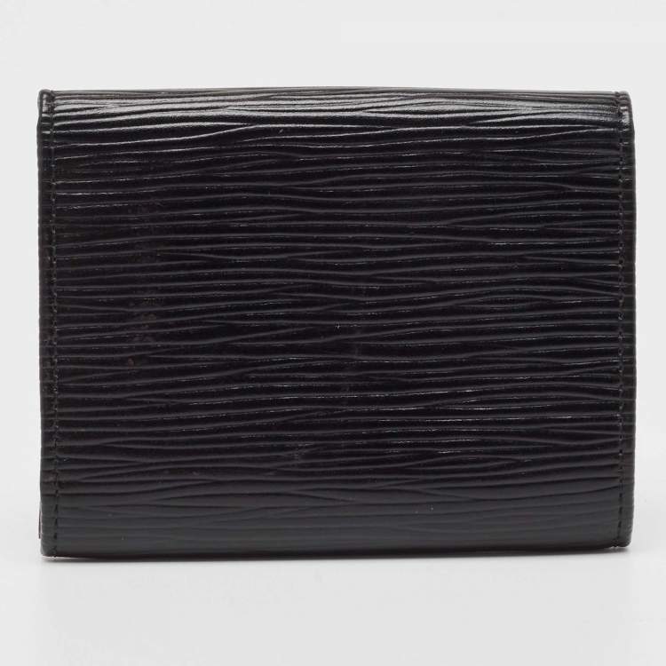 Pre Owned Louis Vuitton Black Epi Leather Business Card Holder