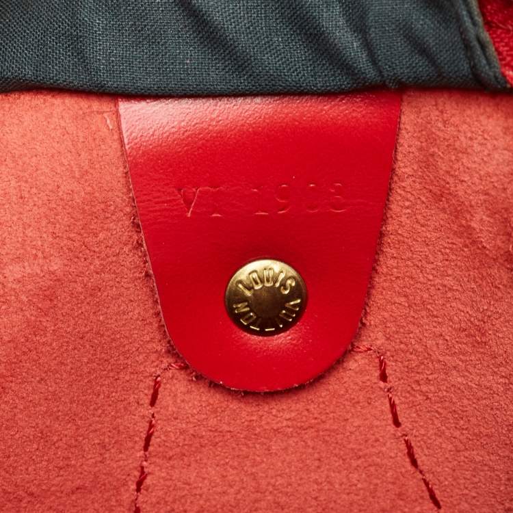 Pre Owned Louis Vuitton Red Epi Leather Speedy 30 Bag