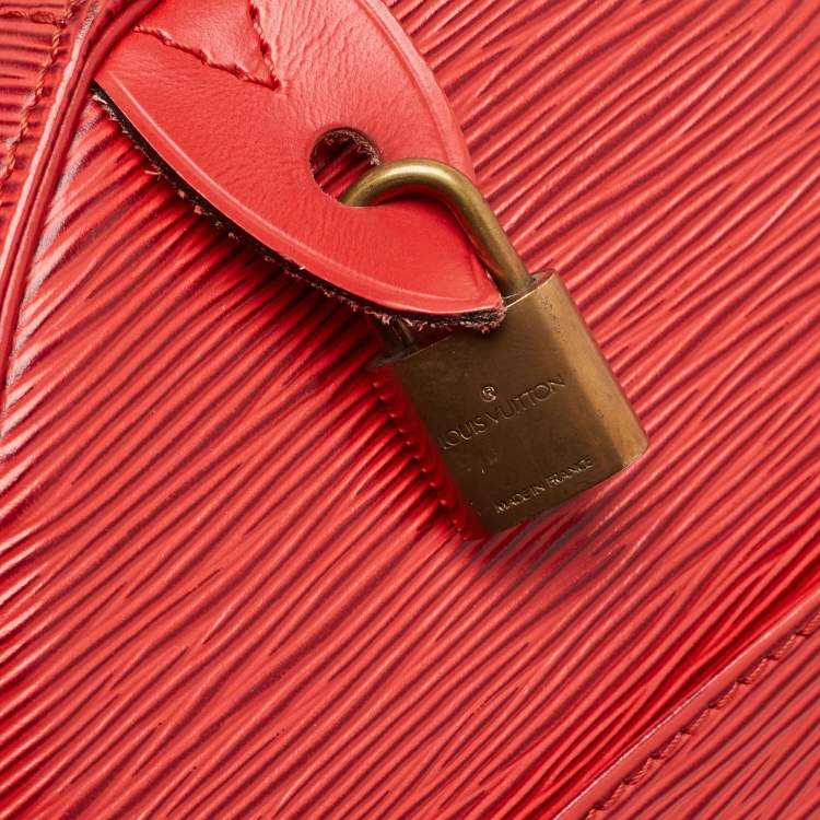 Pre Owned Louis Vuitton Red Epi Leather Speedy 30 Bag