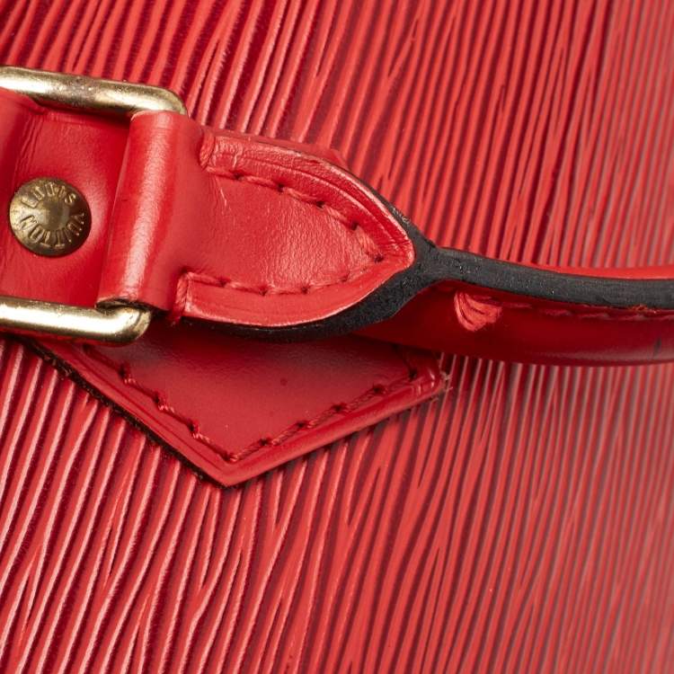 Pre Owned Louis Vuitton Red Epi Leather Speedy 30 Bag