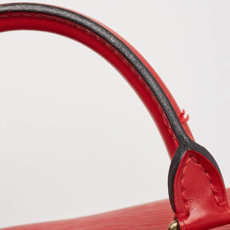 Pre Owned Louis Vuitton Red Epi Leather Speedy 30 Bag