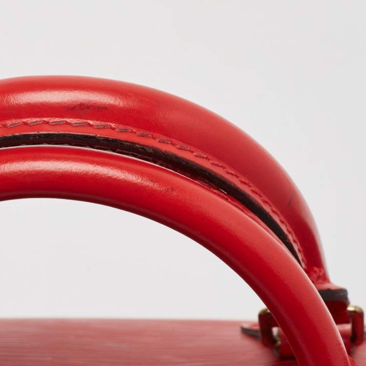 Pre Owned Louis Vuitton Red Epi Leather Speedy 30 Bag
