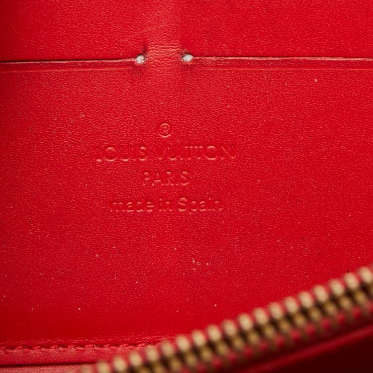 Pre Owned Louis Vuitton Pomme D’amour Monogram Vernis Zippy Wallet
