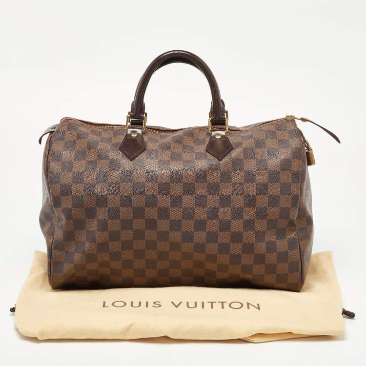 مملوكة مسبقًا Louis Vuitton Damier Ebene Canvas Speedy 35 Bag
