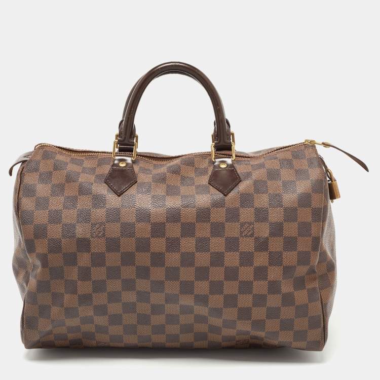 مملوكة مسبقًا Louis Vuitton Damier Ebene Canvas Speedy 35 Bag
