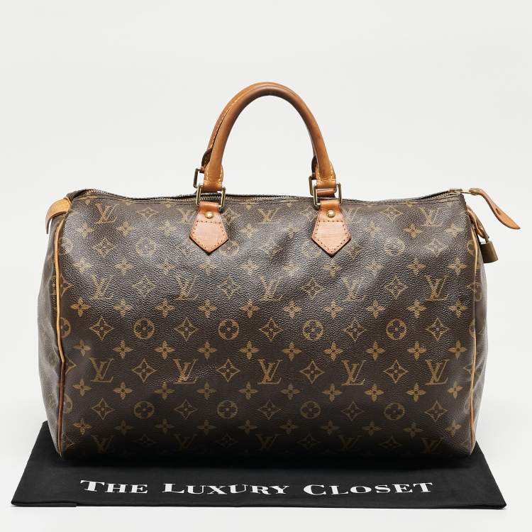 Pre Owned Louis Vuitton Monogram Canvas Speedy 40 Bag