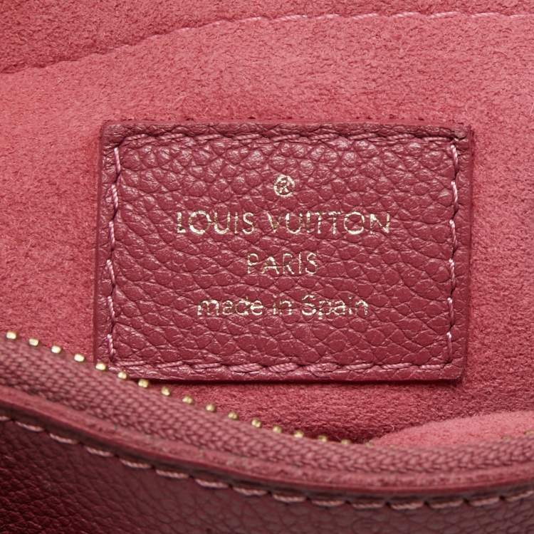 Pre Owned Louis Vuitton Aurore Leather and Monogram Canvas Pallas BB Bag