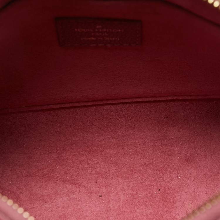 Pre Owned Louis Vuitton Aurore Leather and Monogram Canvas Pallas BB Bag