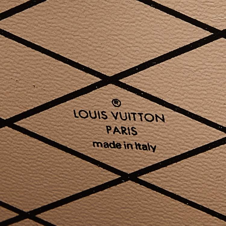 Pre Owned Louis Vuitton Black Floral Print Leather Petite Boite Chapeau Bag