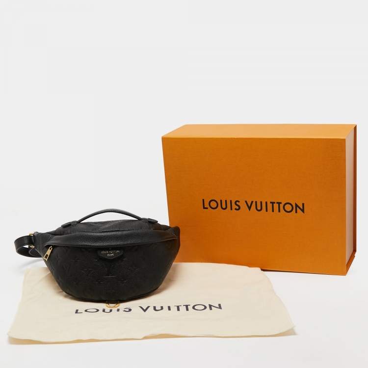 Pre Owned Louis Vuitton Black Monogram Empreinte Leather Bum Bag
