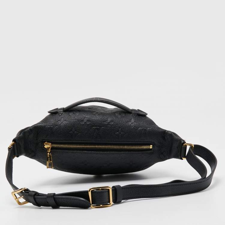 Pre Owned Louis Vuitton Black Monogram Empreinte Leather Bum Bag