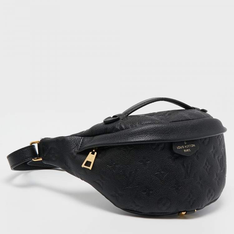 Pre Owned Louis Vuitton Black Monogram Empreinte Leather Bum Bag