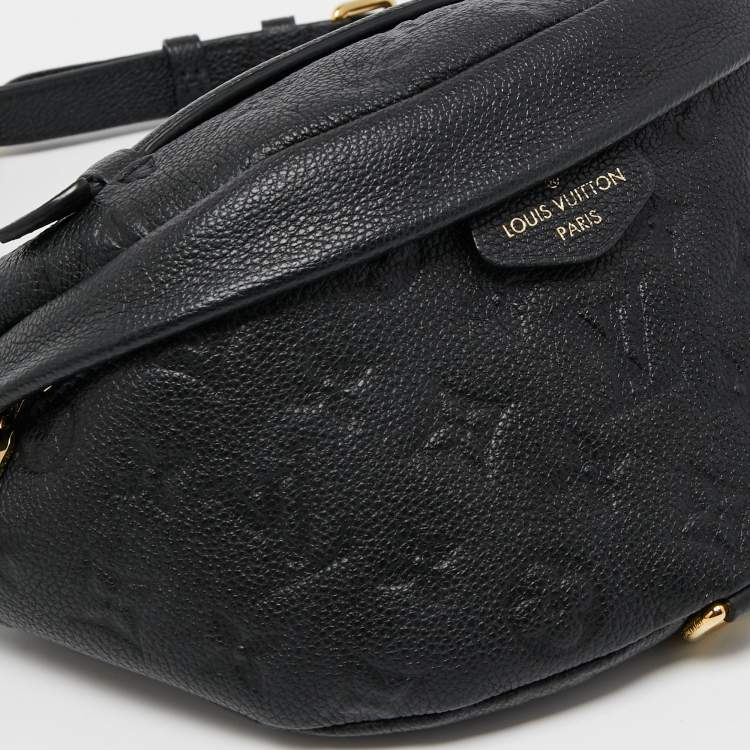Pre Owned Louis Vuitton Black Monogram Empreinte Leather Bum Bag