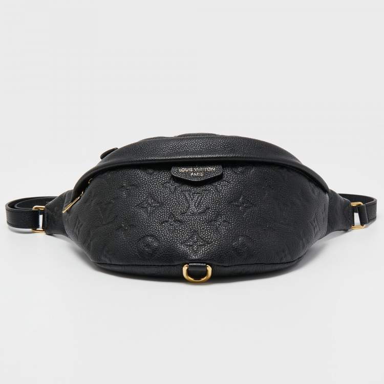Pre Owned Louis Vuitton Black Monogram Empreinte Leather Bum Bag