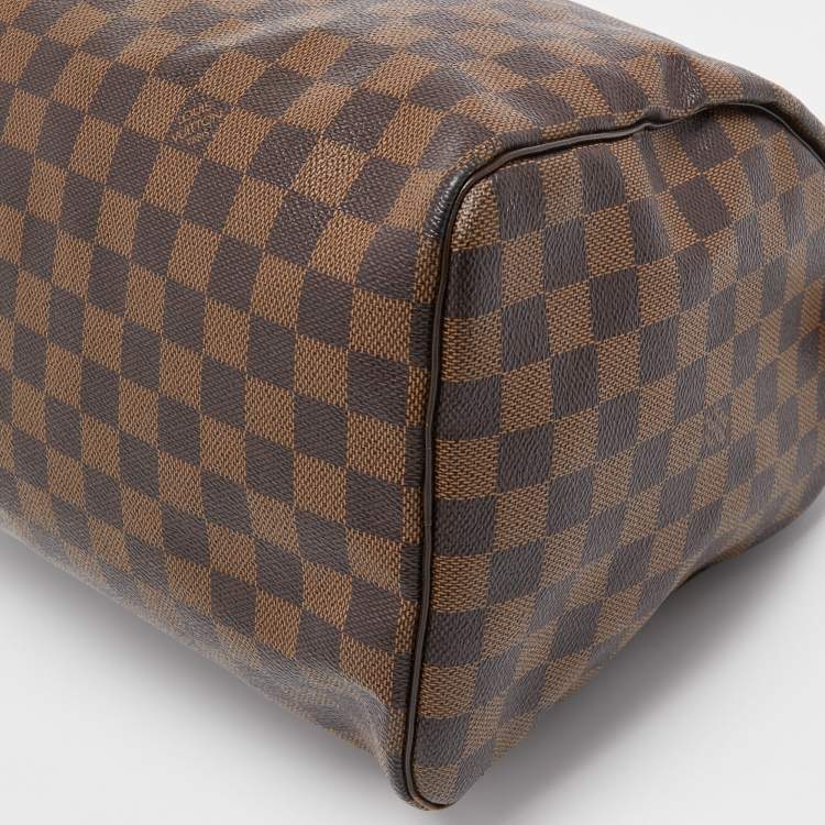 Pre Owned Louis Vuitton Damier Ebene Canvas Speedy 35 Bag